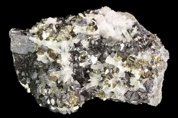 Pyrite, Galena, Sphalerite and Quartz Association - Peru #99696